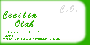 cecilia olah business card